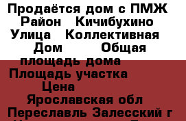 Продаётся дом с ПМЖ › Район ­ Кичибухино › Улица ­ Коллективная › Дом ­ 10 › Общая площадь дома ­ 120 › Площадь участка ­ 1 000 › Цена ­ 1 400 000 - Ярославская обл., Переславль-Залесский г. Недвижимость » Дома, коттеджи, дачи продажа   . Ярославская обл.